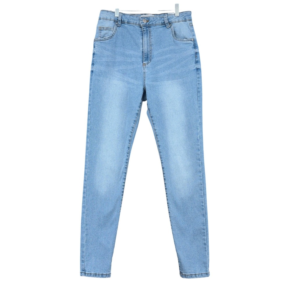 Cotton On High Rise Skinny Womens 10‎ Cotton Blend Light Blue Jeans